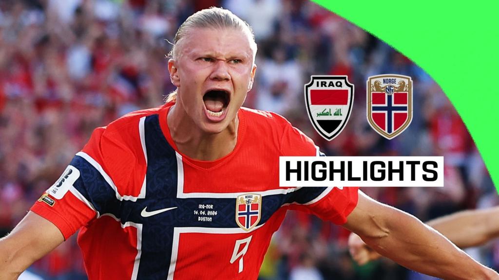 Haaland mencetak gol dalam pertandingan Norwegia melawan Irak