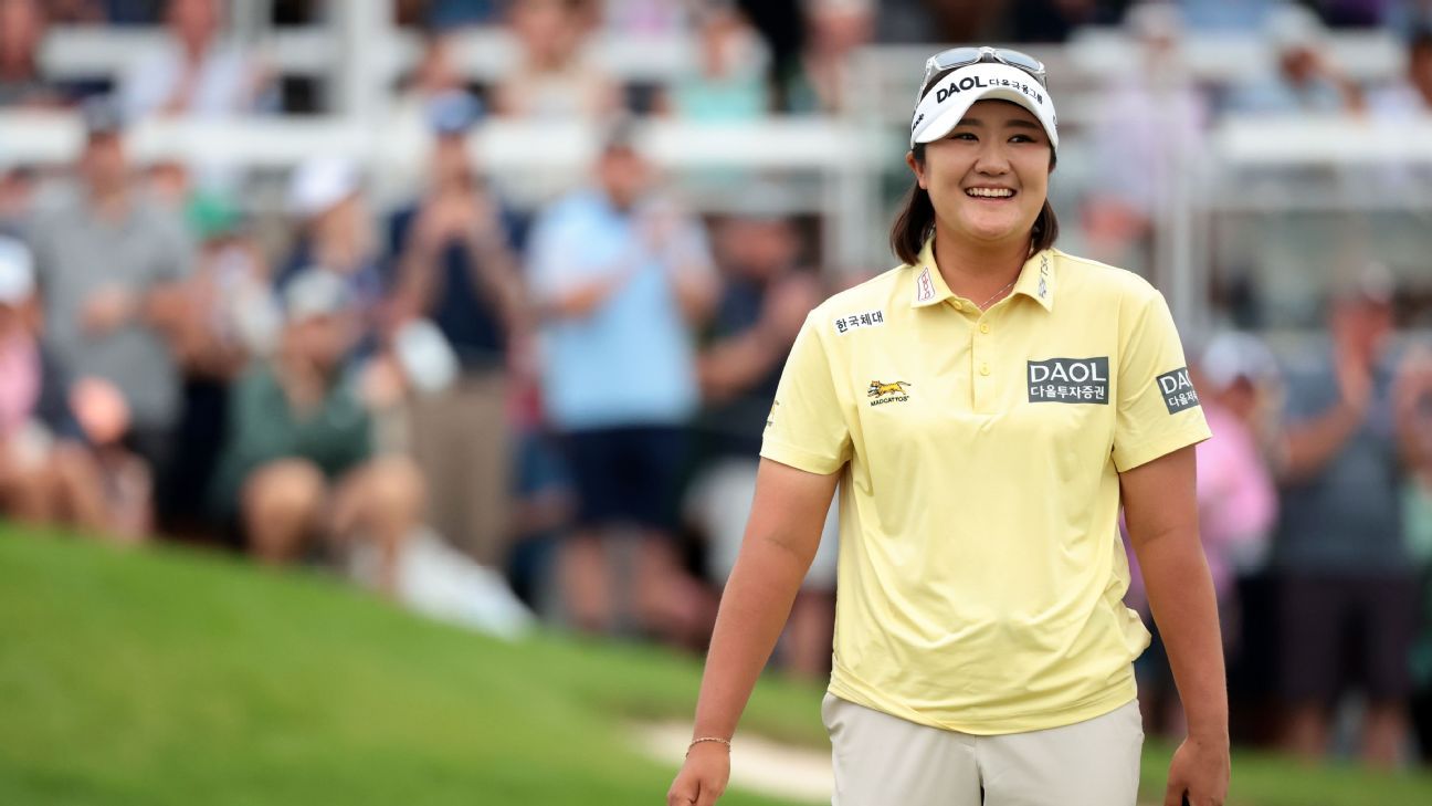 Haeran Ryu merayakan kemenangan di Women's PGA Championship