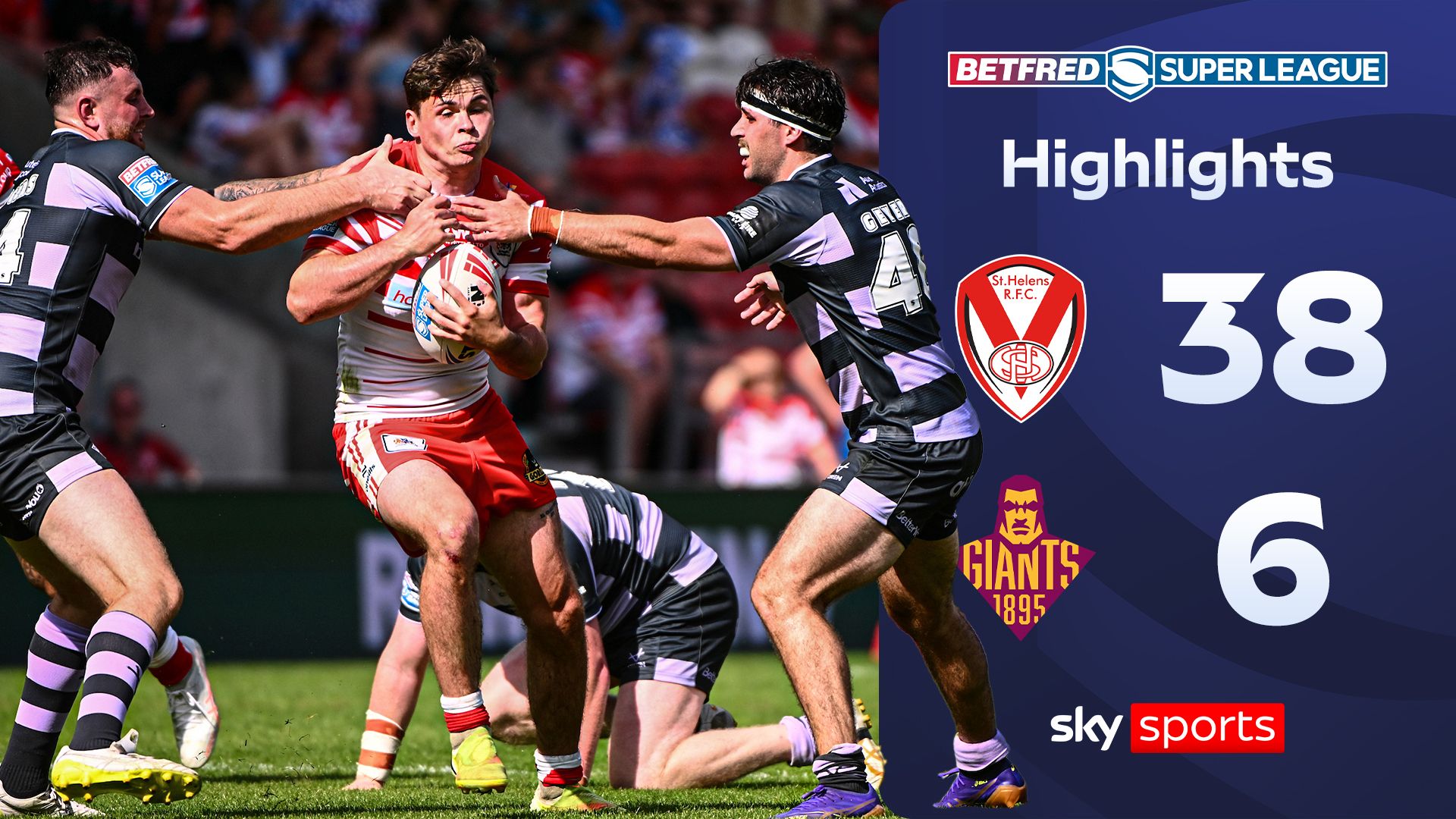 St Helens vs Huddersfield Giants dalam pertandingan Super League