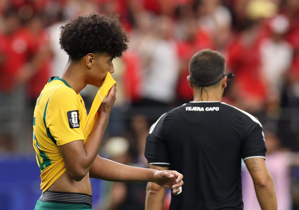 Lucas Herrington saat mengambil penalti di Piala Dunia